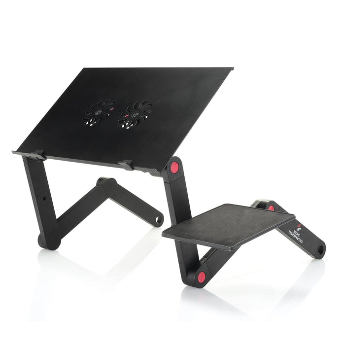 Medic Therapeutics Gadgets & Electronics Black Adjustable Laptop Desk With Cooling Pad & Mouse Pad