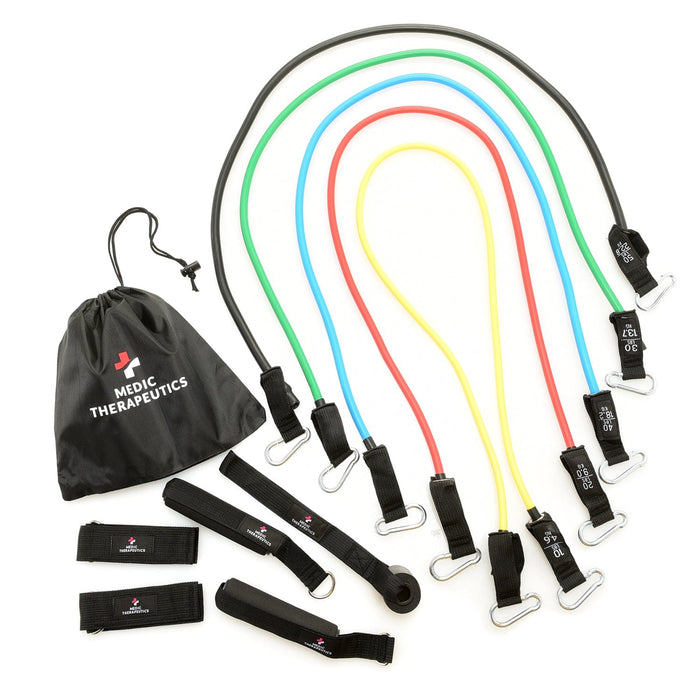 Medic Therapeutics In-Home Fitness 11-in-1 Resistance Exercise Band Set