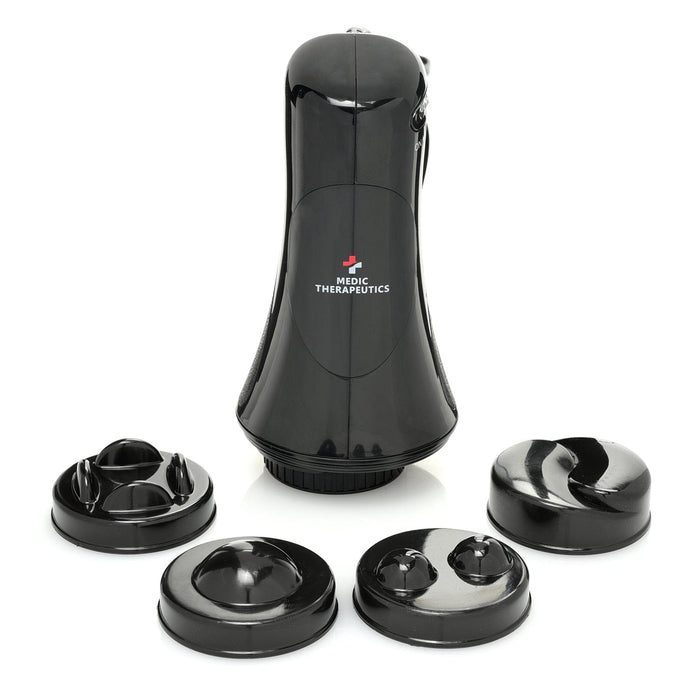 Medic Therapeutics Massagers Black Handheld Sculpting Massager w/ 4 Interchangeable Heads