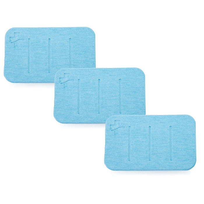 Medic Therapeutics  Bathroom Accessories Blue 5" x 3" Diatomite Non-Slip Quick Dry Multipurpose Mat 3-Pack