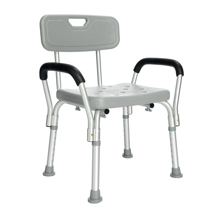 Medic Therapeutics Bathroom Accessories Grey Adjustable Non-Slip Portable Bath & Shower Chair