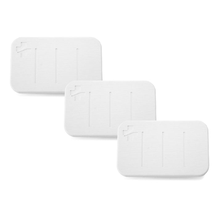 Medic Therapeutics  Bathroom Accessories White 5" x 3" Diatomite Non-Slip Quick Dry Multipurpose Mat 3-Pack