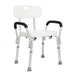 Medic Therapeutics Bathroom Accessories White Adjustable Non-Slip Portable Bath & Shower Chair