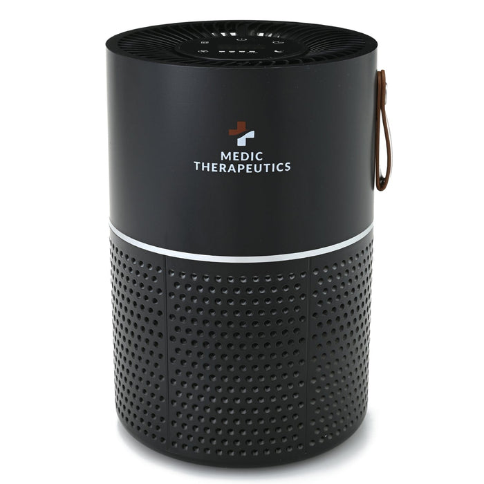 Medic Therapeutics Black Compact Air Purifier w/ Activated Carbon Filtration 