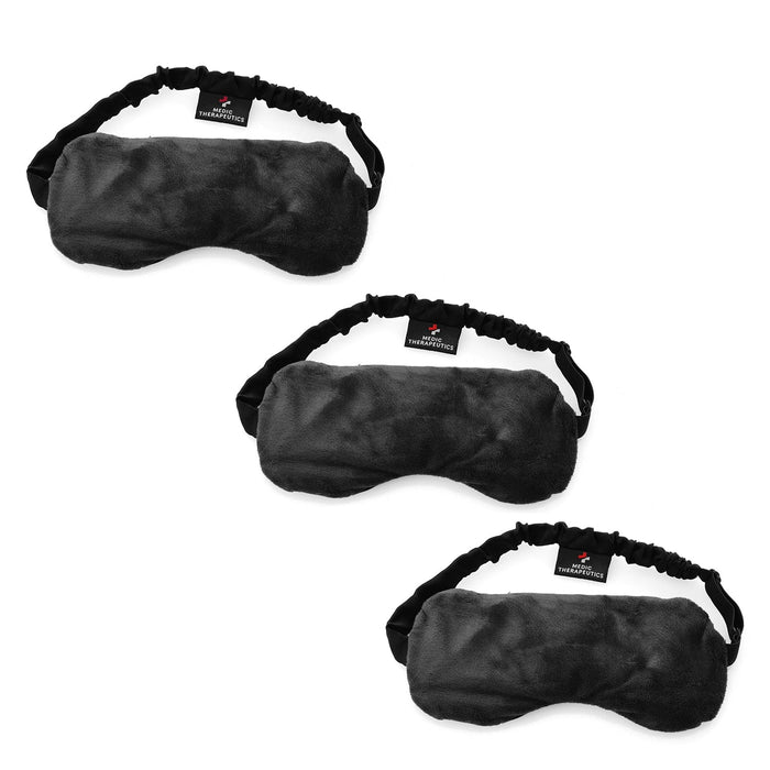 Medic Therapeutics Heat Therapy Black Hot & Cold Pain Relief Lavender Eye Mask Set of 3