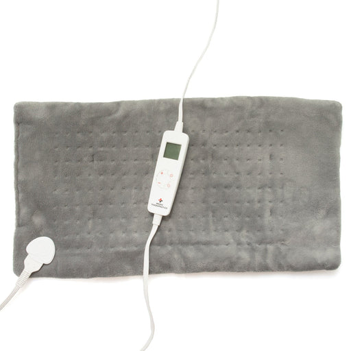 Medic Therapeutics Heat Therapy Grey 12" x 24" Heating Pad w/ 6 Settings & Auto Off Function