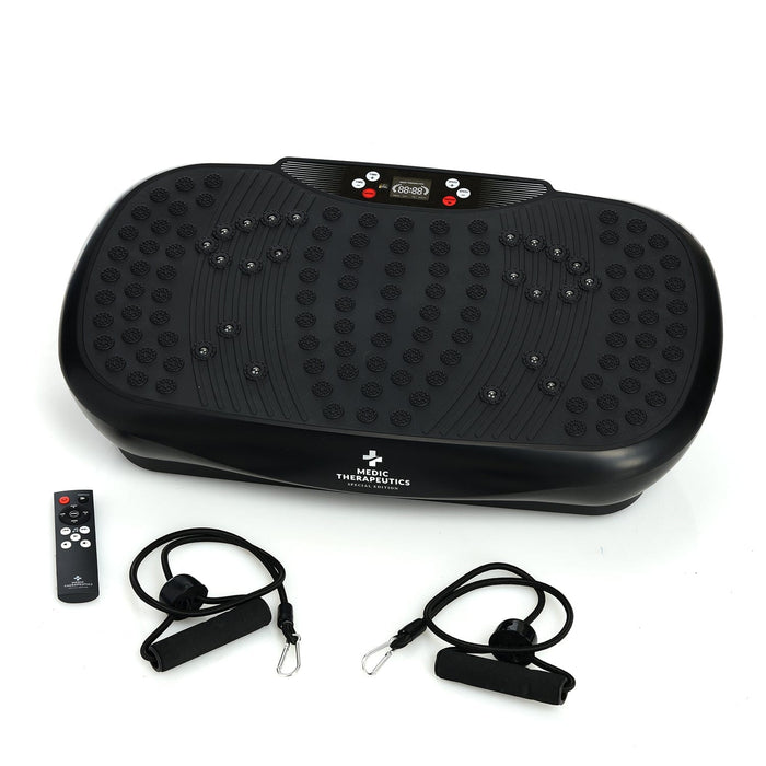 Medic Therapeutics  In-Home Fitness Black Special Edition Vibrating Platform w/ Bluetooth & Magnetic Therapy