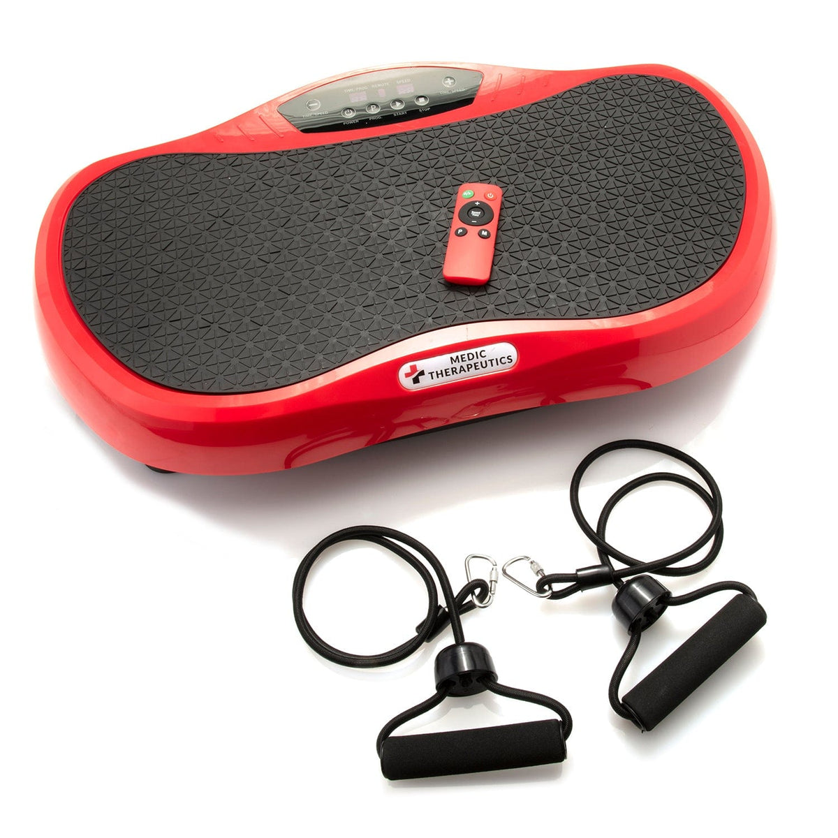 Vibrating Fitness Platform w/ Resistance Bands & Remote — Medic Therapeutics
