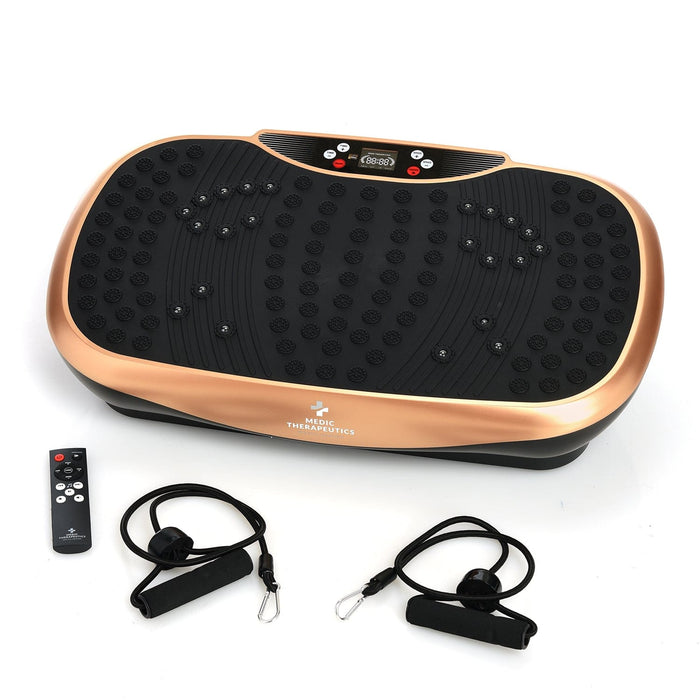 Medic Therapeutics  In-Home Fitness Rose Gold Special Edition Vibrating Platform w/ Bluetooth & Magnetic Therapy