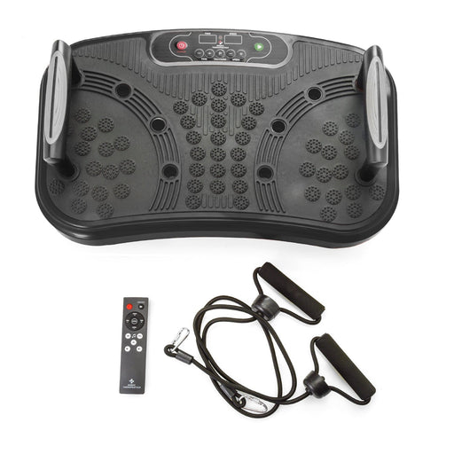 Medic Therapeutics Massagers Black Compact Vibrating Fitness Platform w/ Handlebars