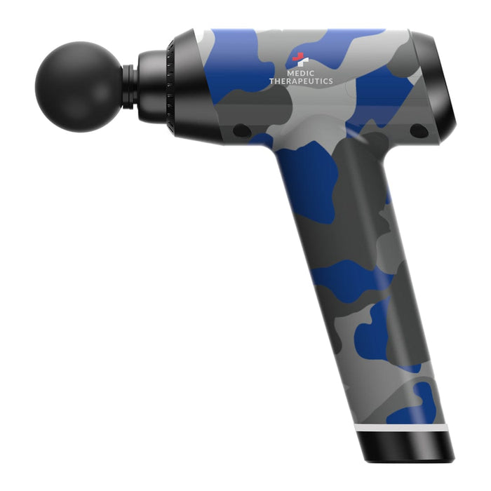 Medic Therapeutics Massagers Blue Camouflage Special Edition Handheld Massage Gun w/ Impact Case & 6 Attachments