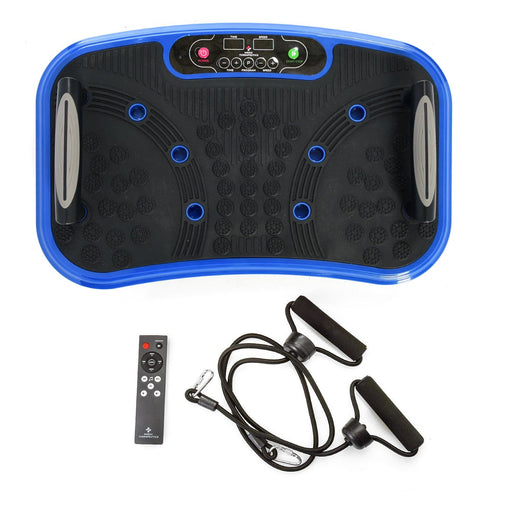 Medic Therapeutics Massagers Blue Compact Vibrating Fitness Platform w/ Handlebars