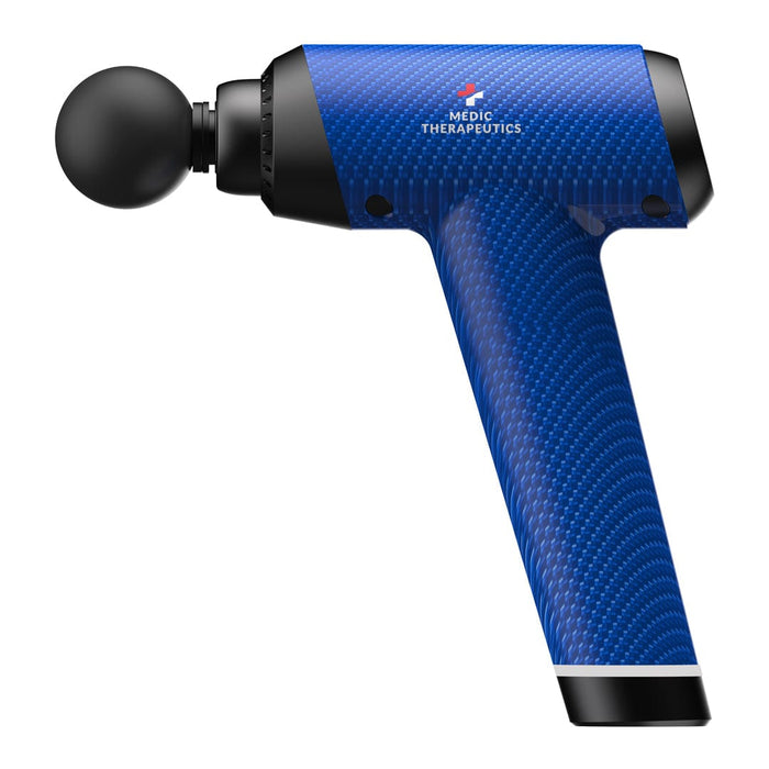 Medic Therapeutics Massagers Carbon Blue Special Edition Handheld Massage Gun w/ Impact Case & 6 Attachments