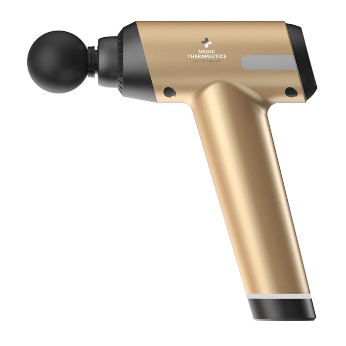 Medic Therapeutics Massagers Gold Special Edition Handheld Massage Gun w/ Impact Case & 6 Attachments