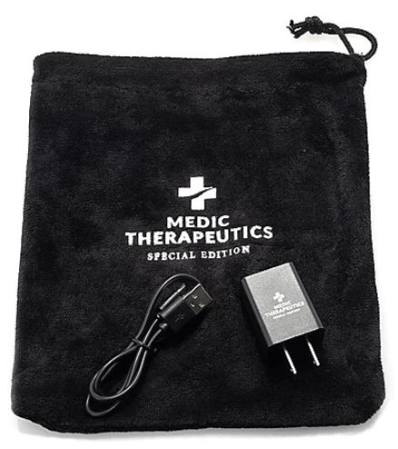 Medic Therapeutics Massagers Matte Metallic Portable Massage Gun w/ 6 Head Attachments