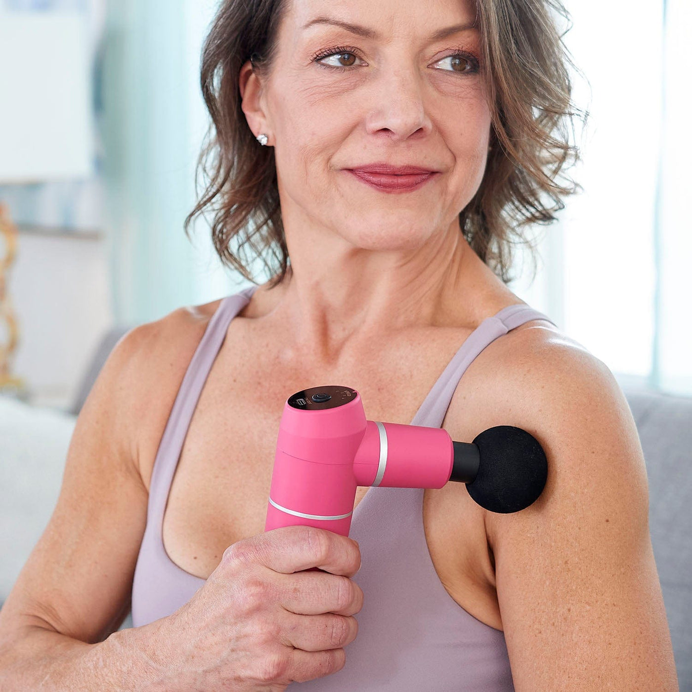 Portable Massage Gun w/ 4 Interchangeable Heads, 4 Speeds & Carrying B