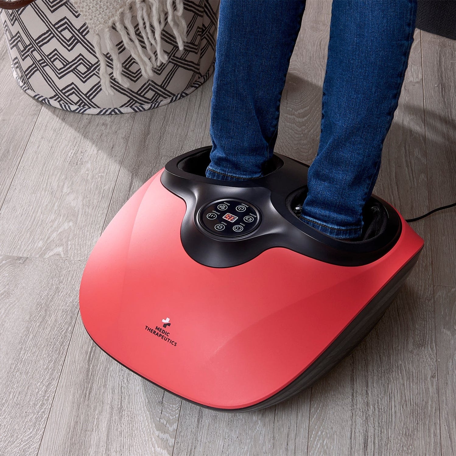 Professional Digital Shiatsu Vibrating Foot Massager w/ Heat — Medic