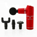 Medic Therapeutics Massagers Red Portable Massage Gun w/ 4 Interchangeable Heads, 4 Speeds & Carrying Bag