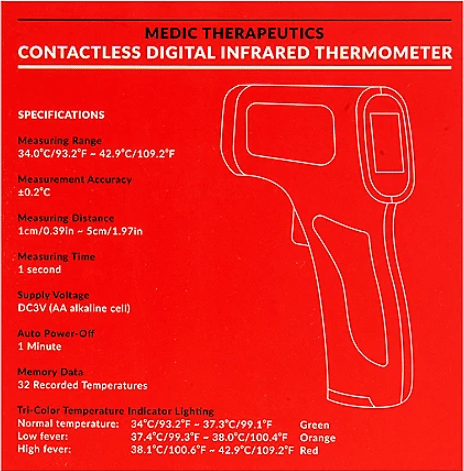 Infrared Digital Thermometer: Specifications, Features, Uses