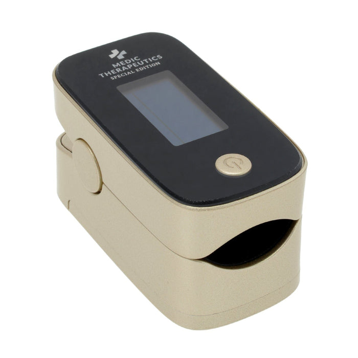Medic Therapeutics Medical Gold Special Edition Smart Display Fingertip Blood Pulse Oximeter
