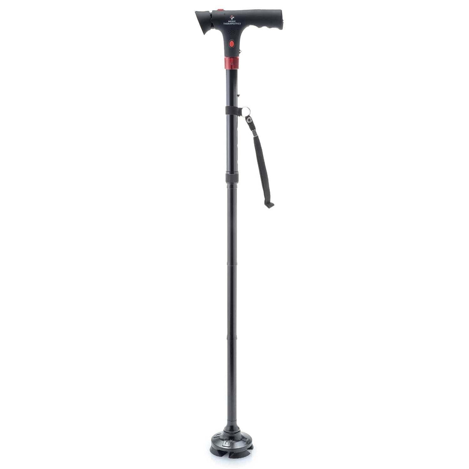 Ultralight Folding Walking Cane w/ LED Lights & SOS Alarm — Medic