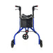 Medic Therapeutics Mobility Lightweight Foldable 3-Wheel Rollator w/ Detachable Storage Bag