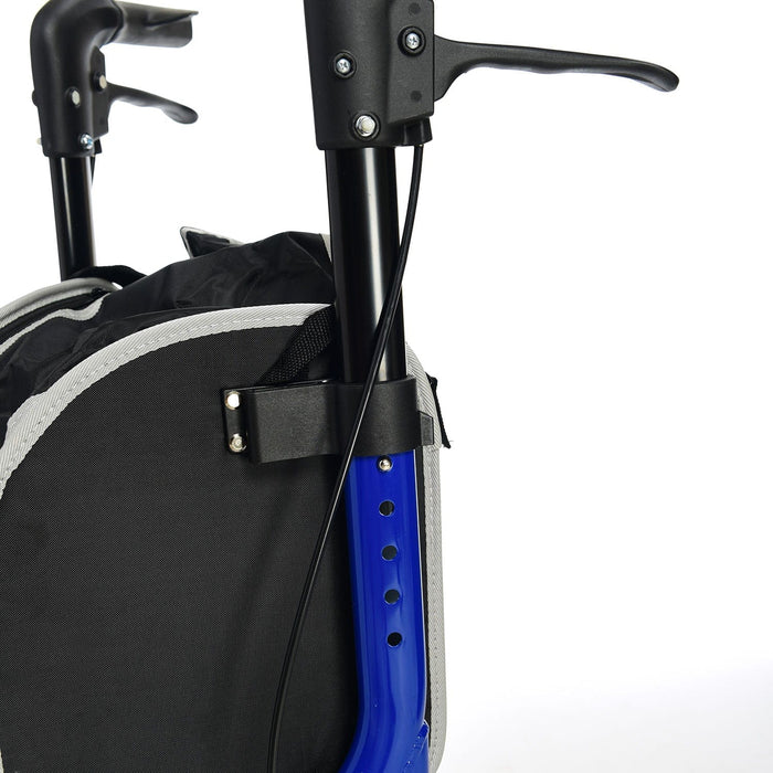 Medic Therapeutics Mobility Lightweight Foldable 3-Wheel Rollator w/ Detachable Storage Bag