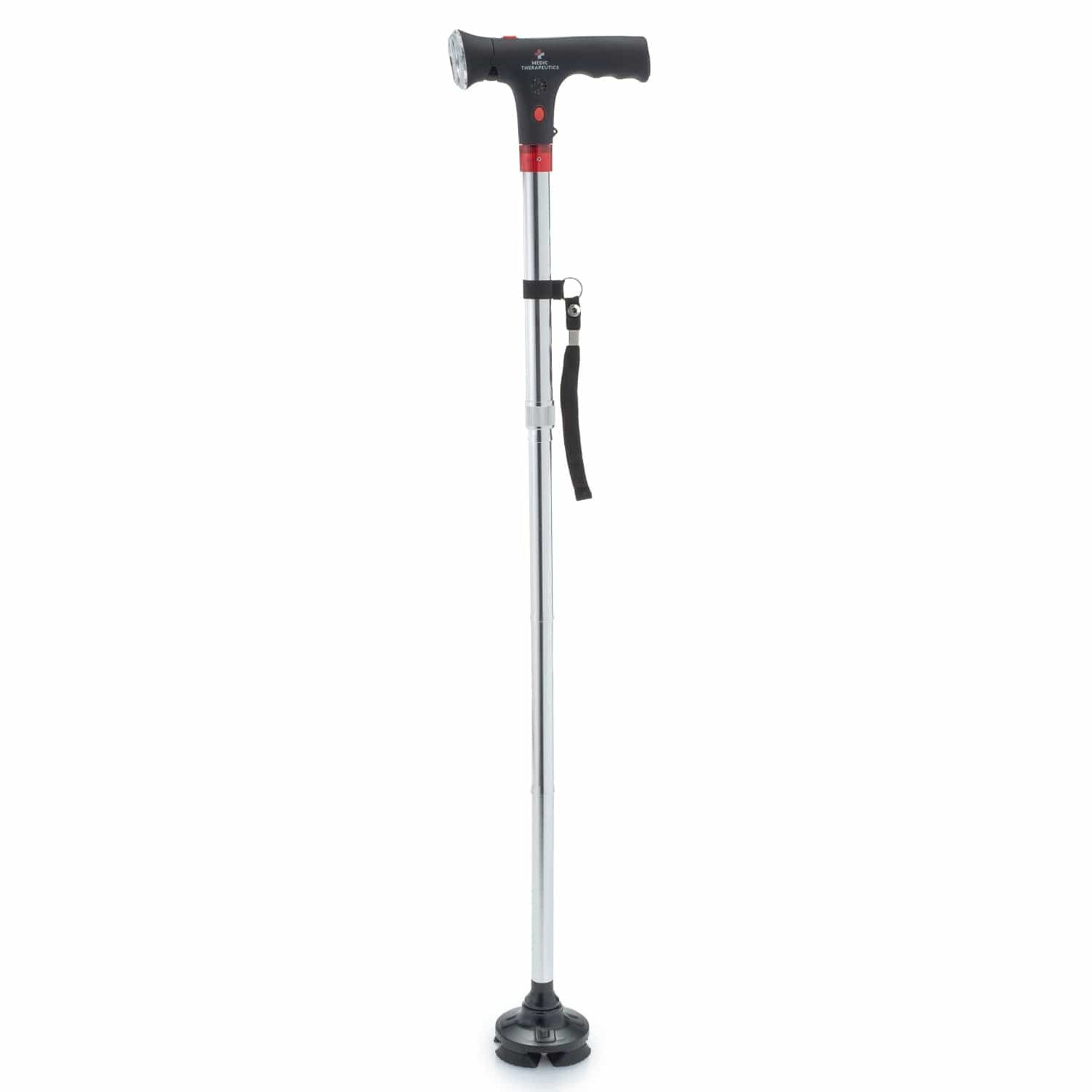 Ultralight Folding Walking Cane w/ LED Lights & SOS Alarm — Medic