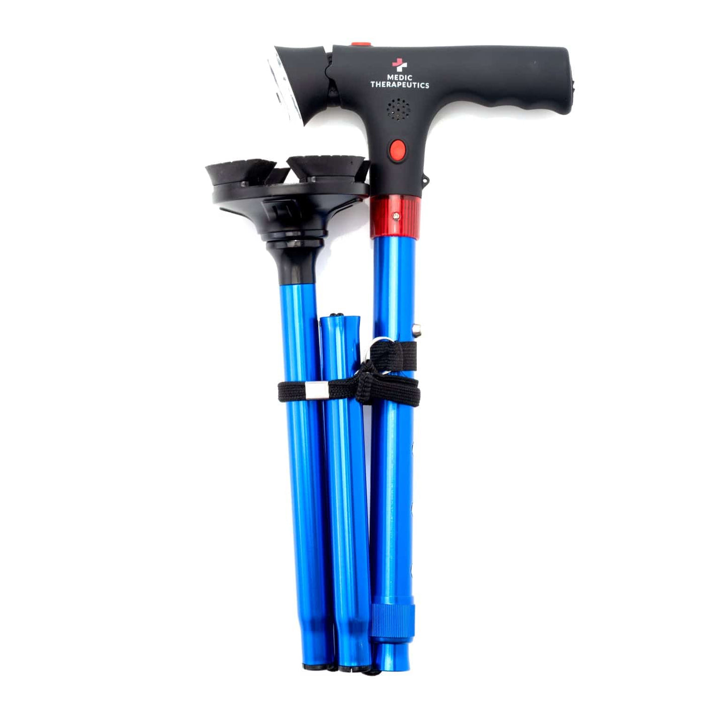 Ultralight Folding Walking Cane w/ LED Lights & SOS Alarm — Medic