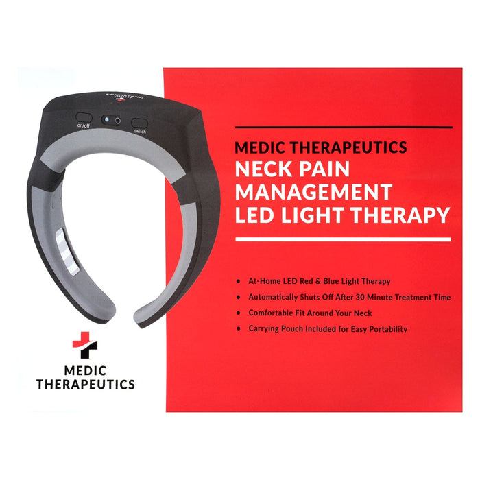 Medic Therapeutics Pain Management Medical Grade Neck Pain Management Device w/ Red & Blue LED Therapy