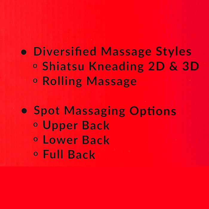 Full Back Massager - 223  Order a Shiatsu Rolling Neck and Back