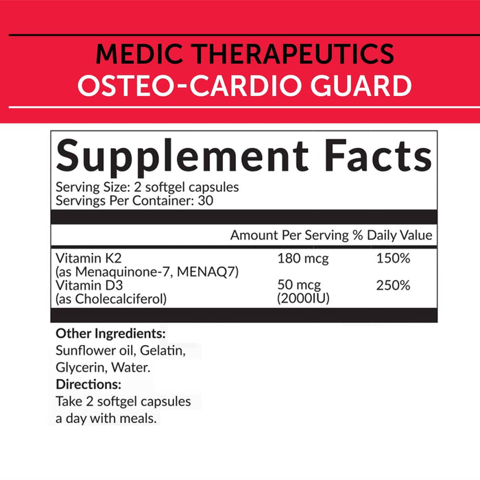 Medic Therapeutics Vitamins & Supplements Osteo-Cardio Guard Advanced Capsule Formula