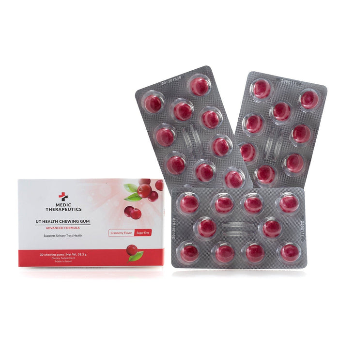 Medic Therapeutics Vitamins & Supplements UT Health Chewing Gum (Sugar-Free) Cranberry Flavor